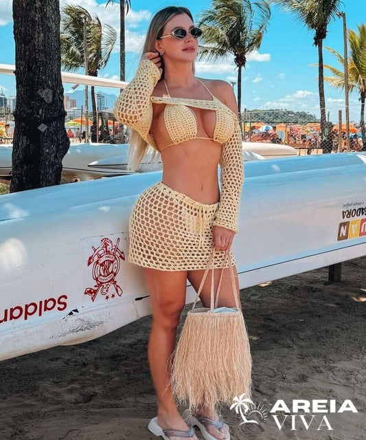 O conjunto de três peças Cancún. Tamanho único -
veste do 36 ao 44